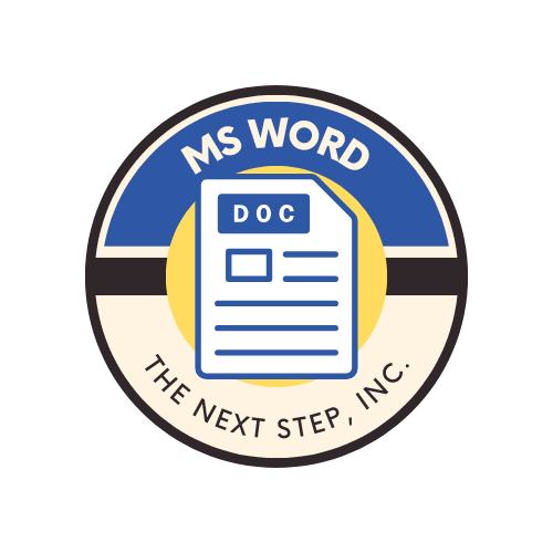Ms word the next step inc 